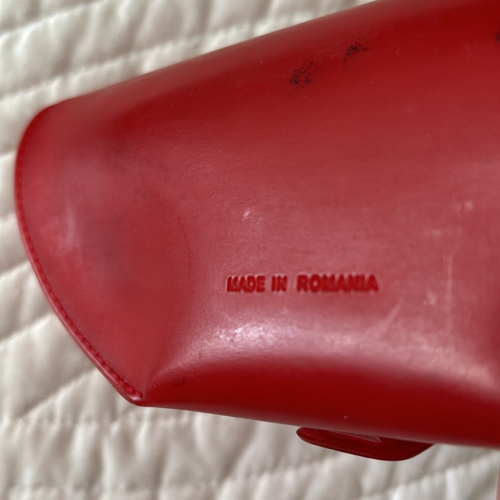 Prada Red Vintage Sunglasses Case rounded aviator large case - Picture 10 of 11